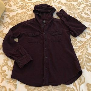 TNA Boyfriend Fit Hooded Shirt